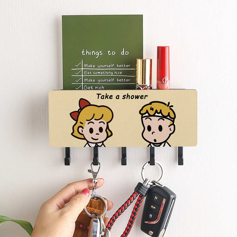 免打孔門後挂衣架玄關收纳