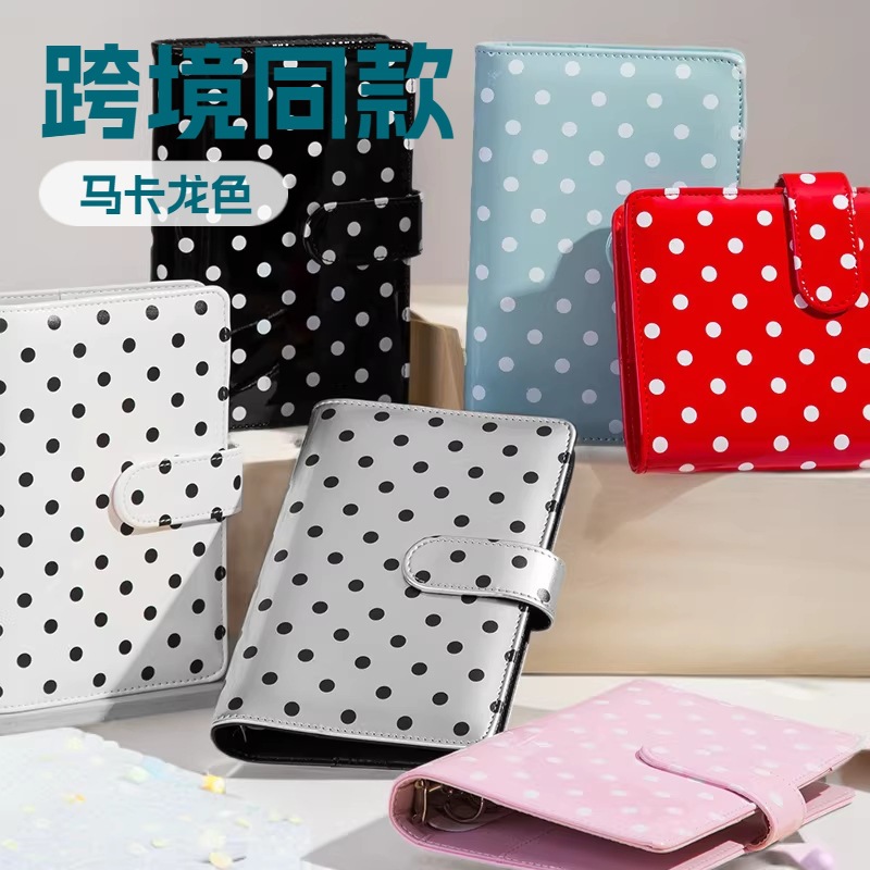 A6 圓形波點活頁手帳本